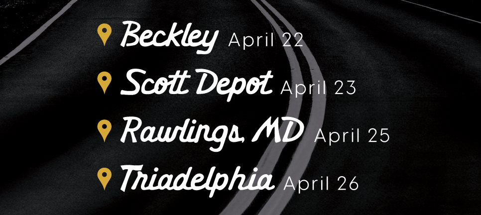 INSPIRE 2024 Tour Stops: Beckley, Scott Depot, Rawlings (MD), and Triadelphia